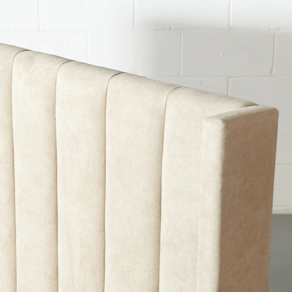 COVA - Beige Fabric Bed - Image 4