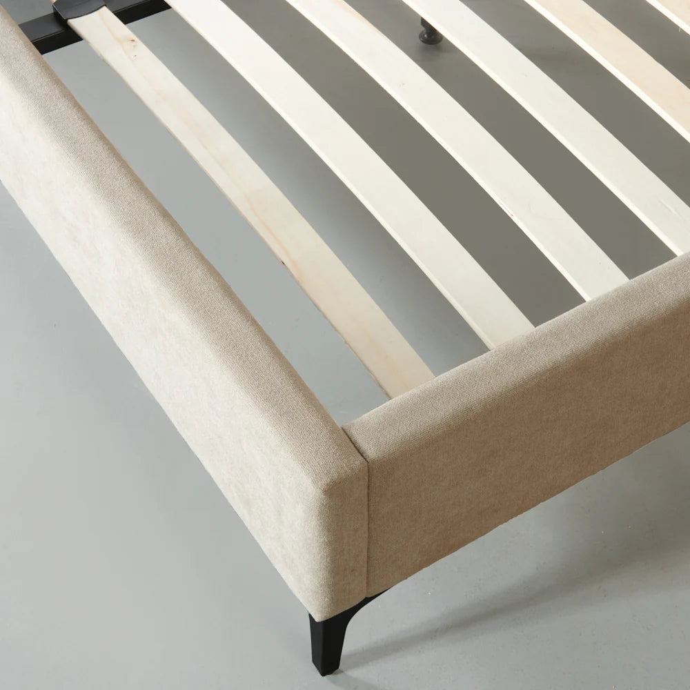 COVA - Beige Fabric Bed - Image 5