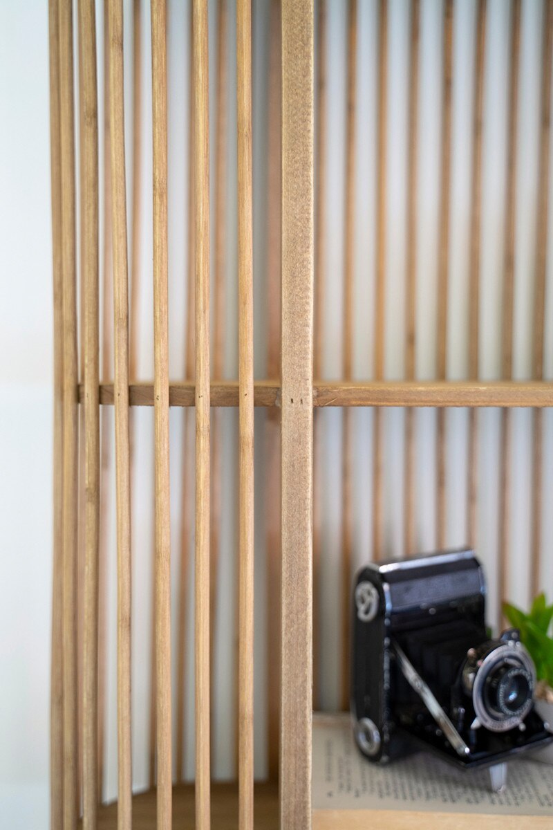 Wood Spindle Oval Wall Shelf - Image 3