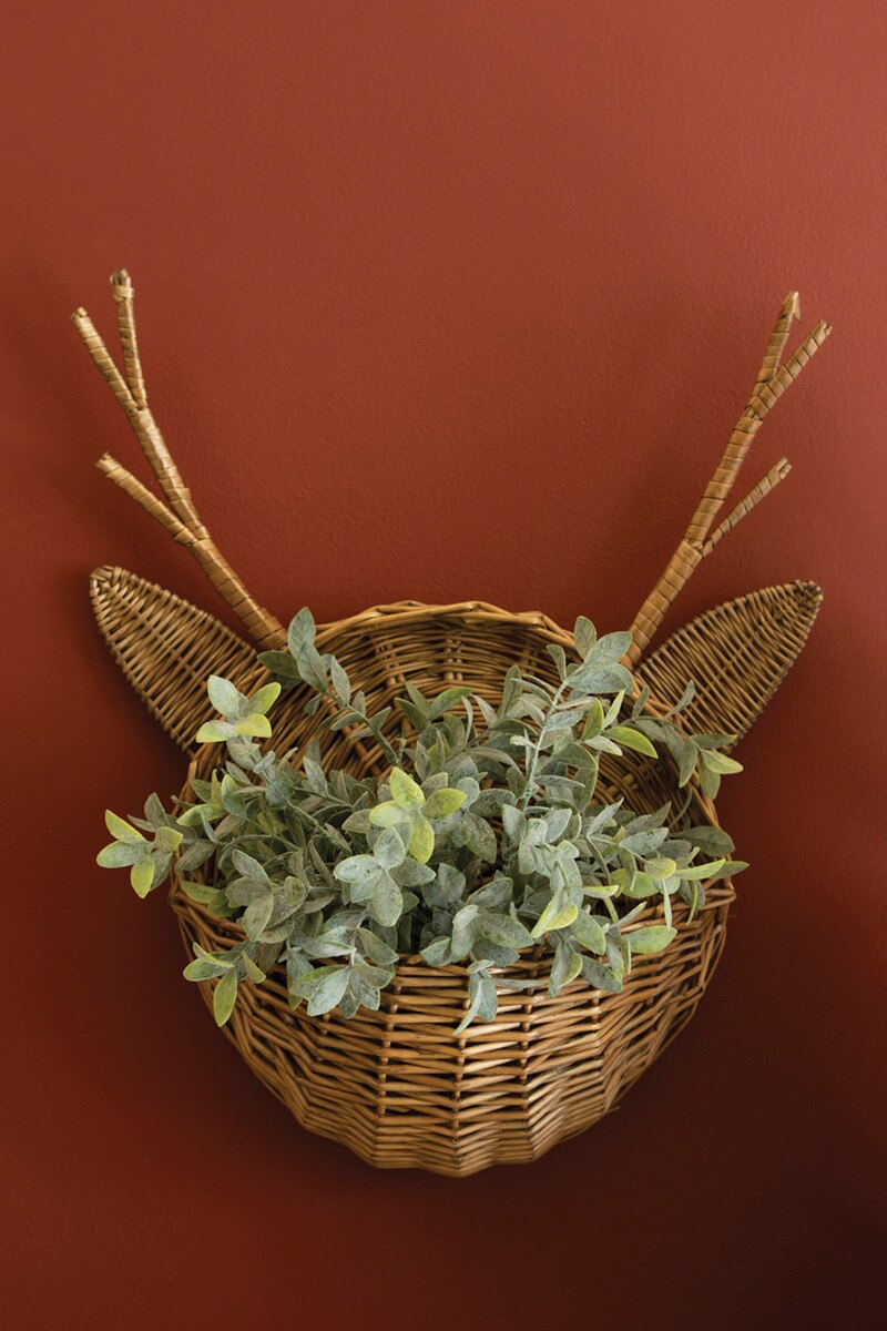 Wicker Wall Deer Basket - Image 3