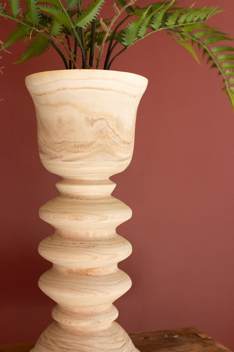 Set of 3 Turned Wood Towers with Cups - Image 2