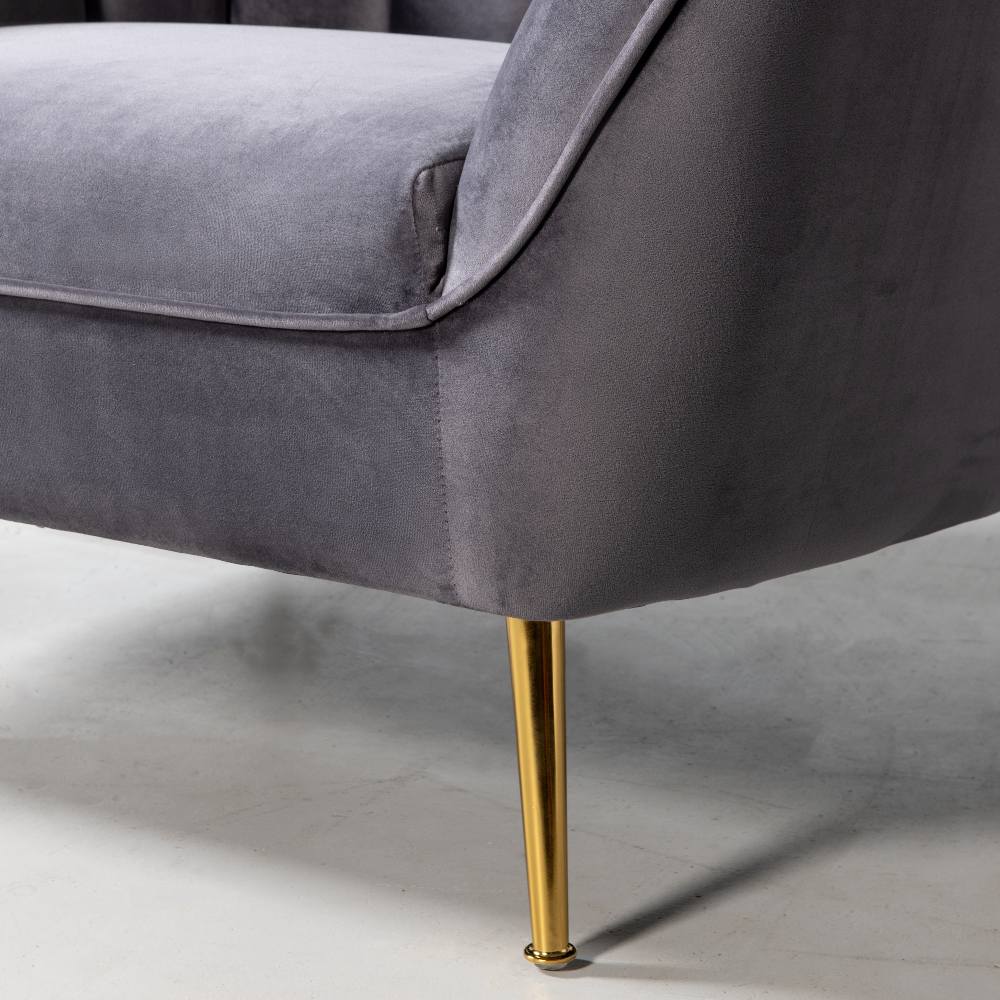 AUDREY - Grey Fabric Chair - Image 3