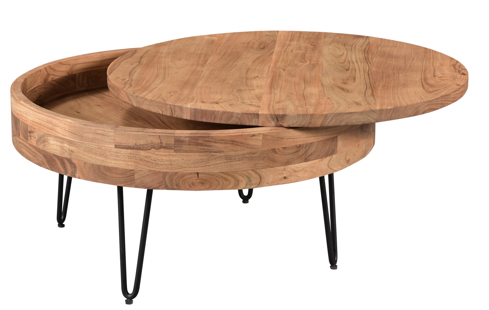 Keith Solid Wood Storage Coffee Table - Image 3