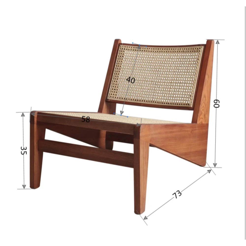 CANBERRA - Natural Wood Lounge Chair - Image 9