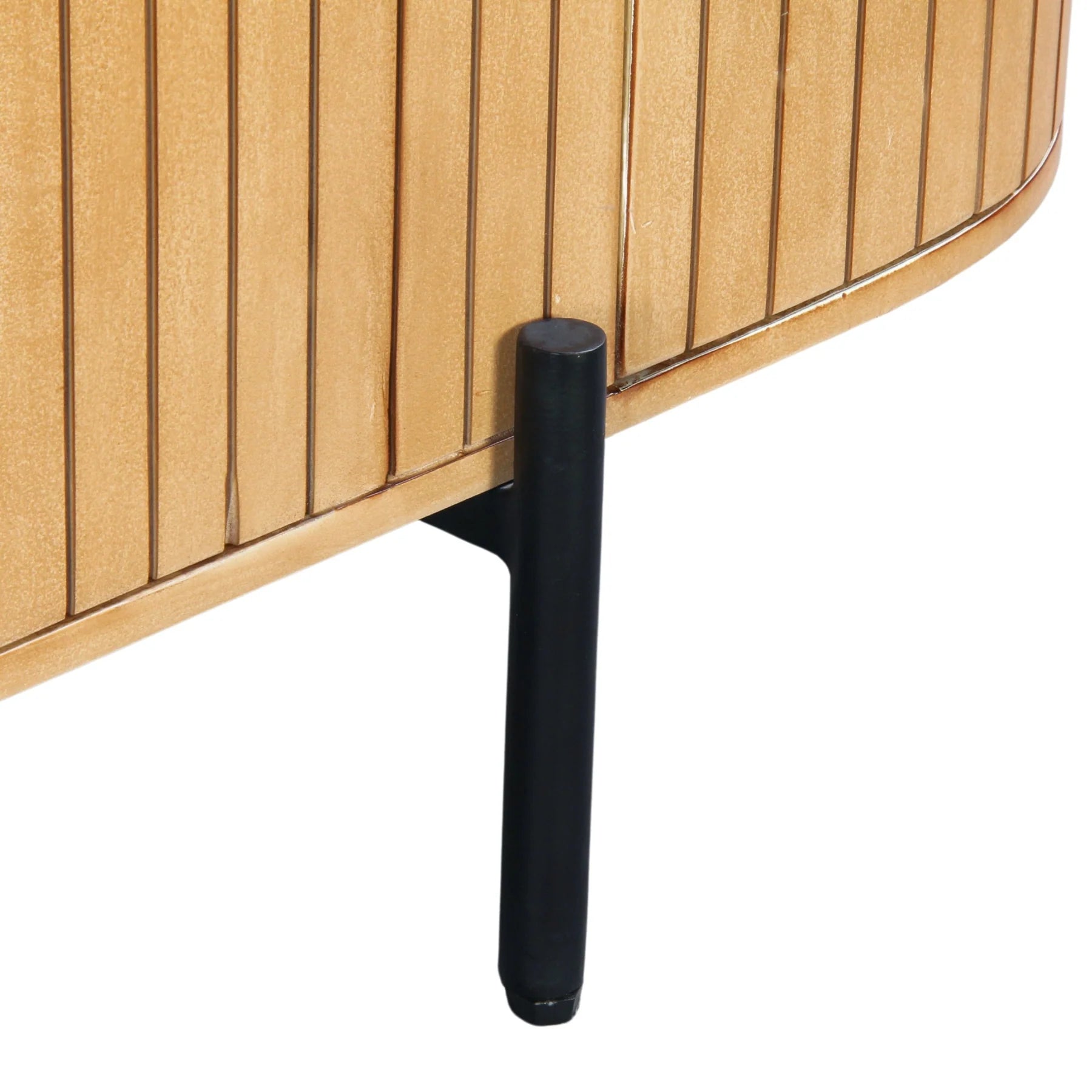 COPENHAGEN - Fluted Solid Mango Wood TV Unit - Image 4