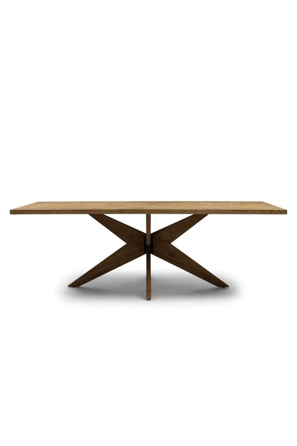 Solid Oak Wood Dining Table - Image 2