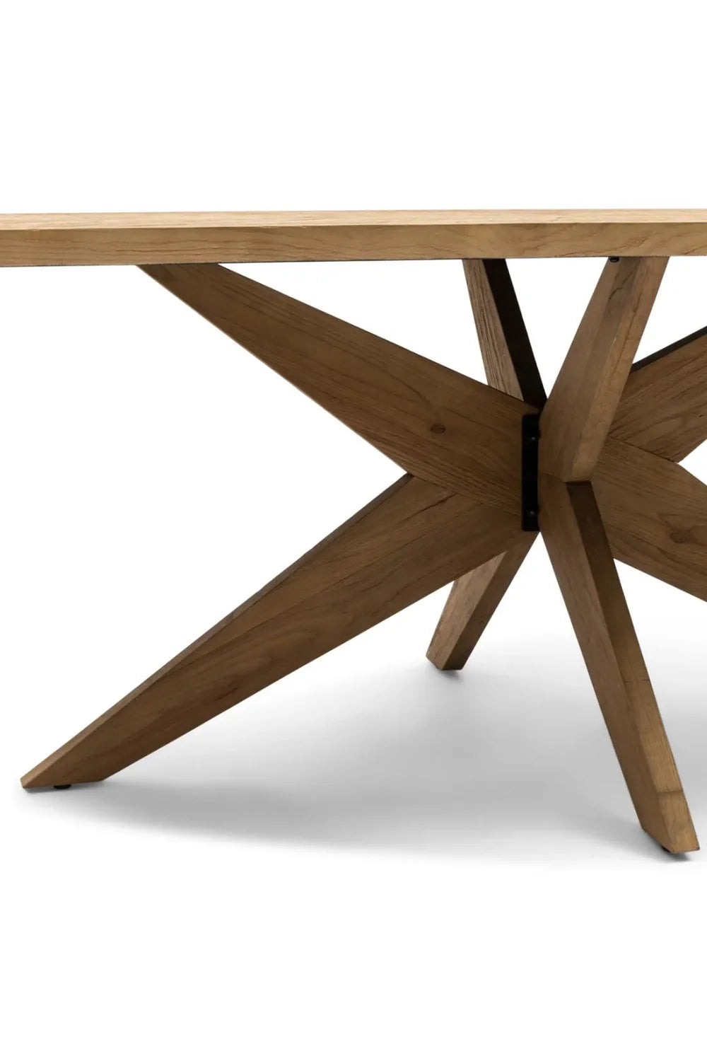 Solid Oak Wood Dining Table - Image 3