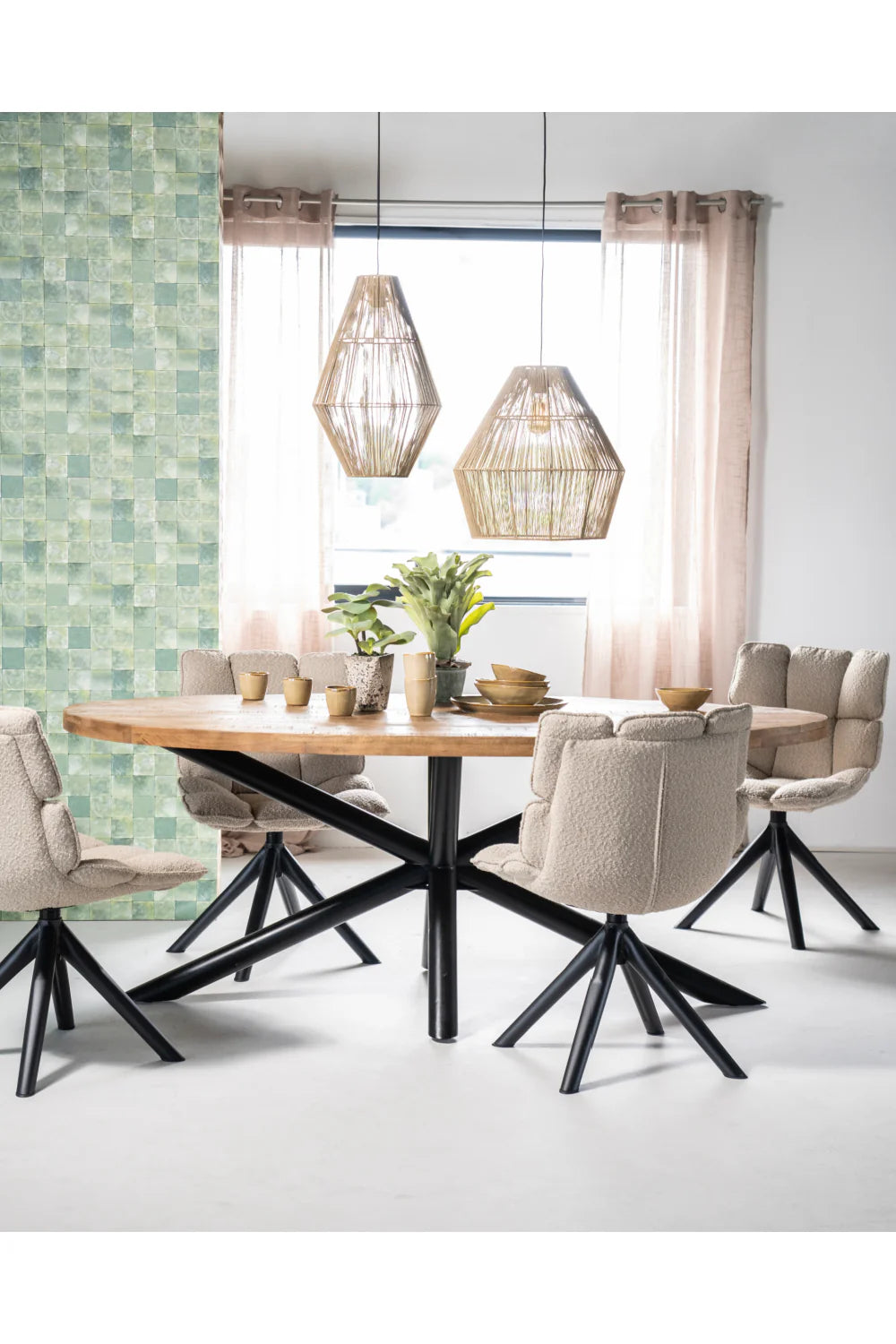 Mango Wood Oval Dining Table - Image 4