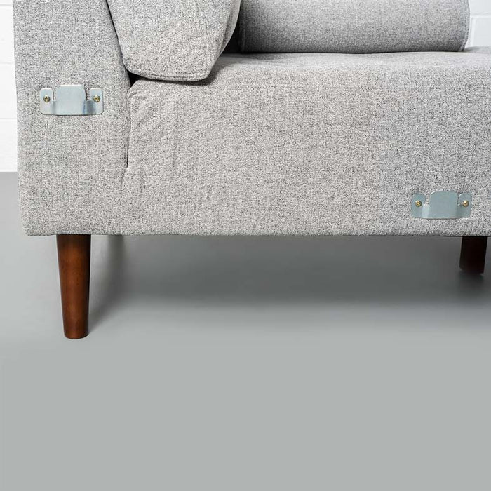 FONDA - Grey Fabric Sectional Sofa - Left - Image 4