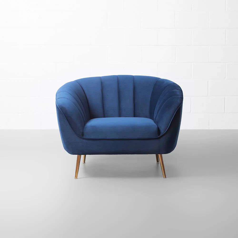 AUDREY - Blue Fabric Chair - Image 2