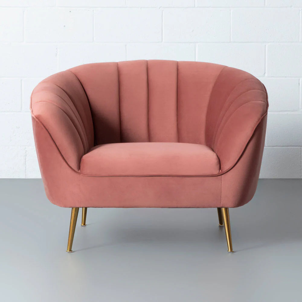 AUDREY - Pink Velvet Chair - Image 2