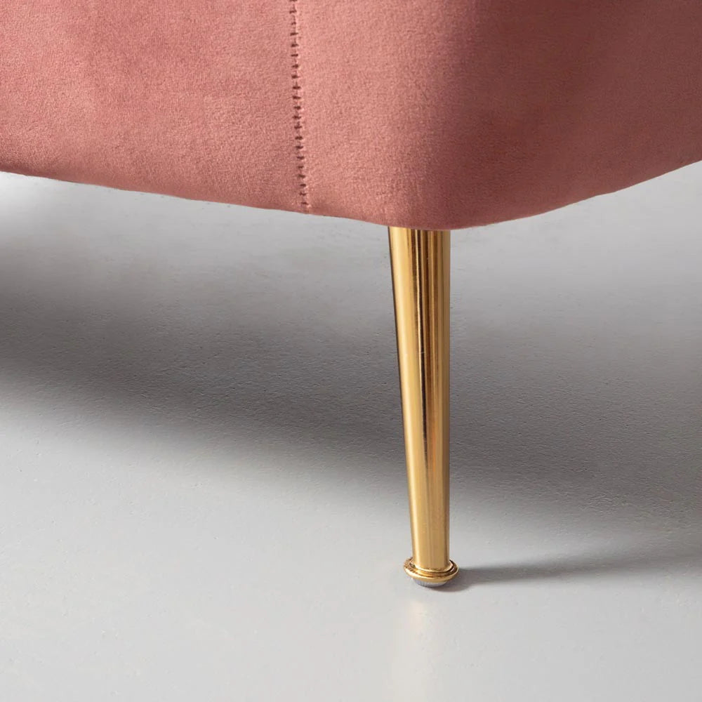AUDREY - Pink Velvet Chair - Image 4