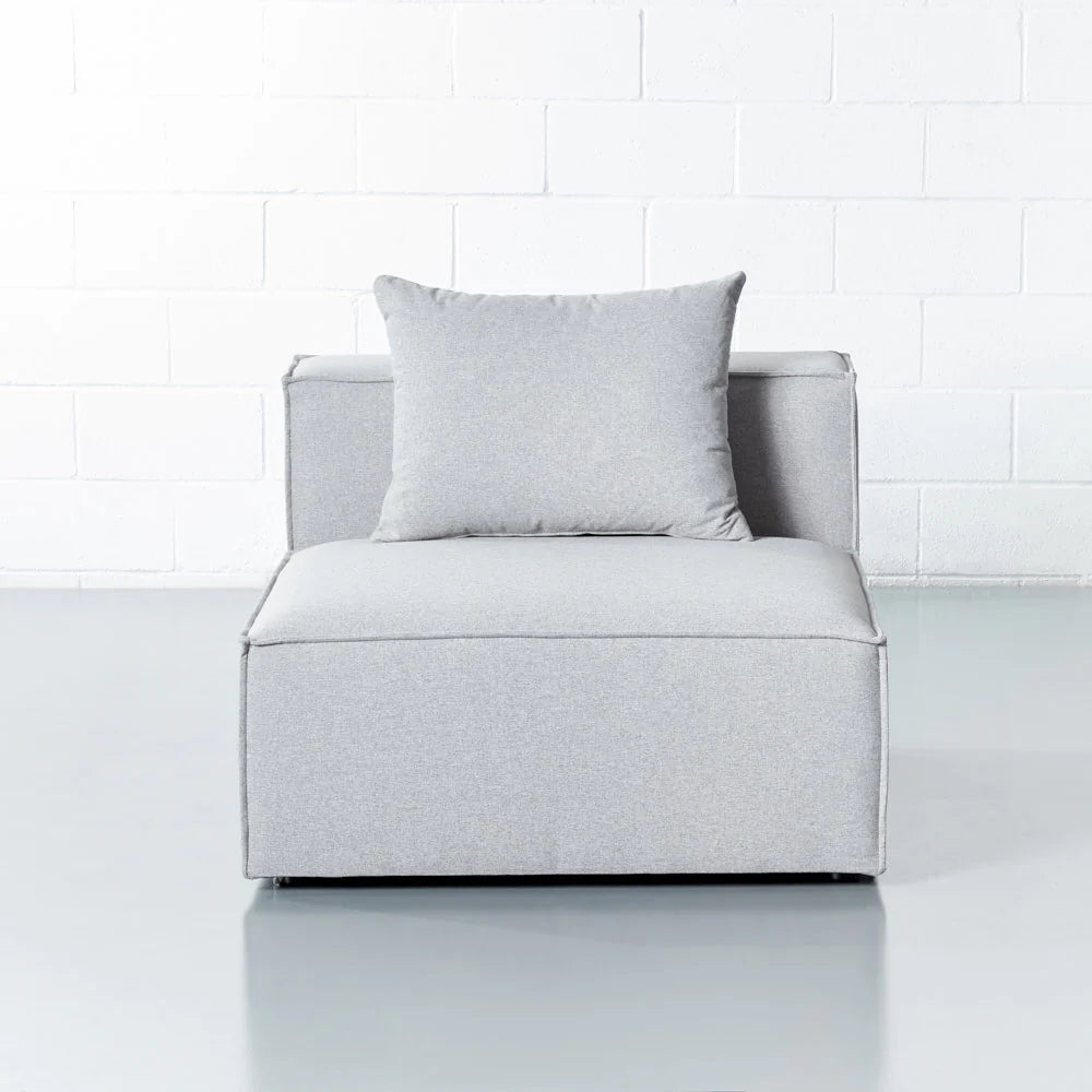 MASON - Light Grey Fabric Armless Chair Module - Image 2