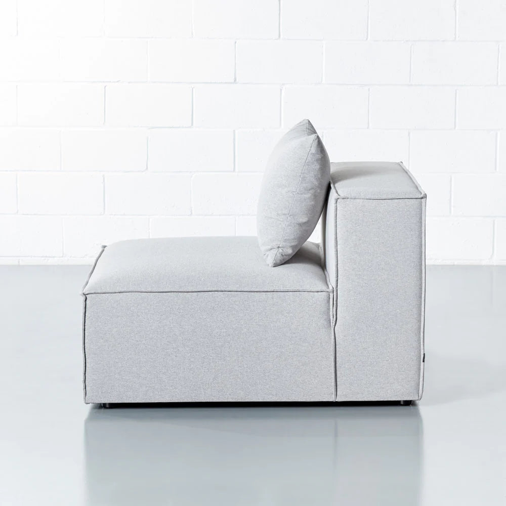 MASON - Light Grey Fabric Armless Chair Module - Image 8