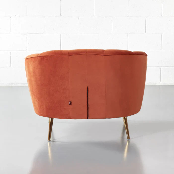 AUDREY - Burnt Orange Velvet Chair - Image 5