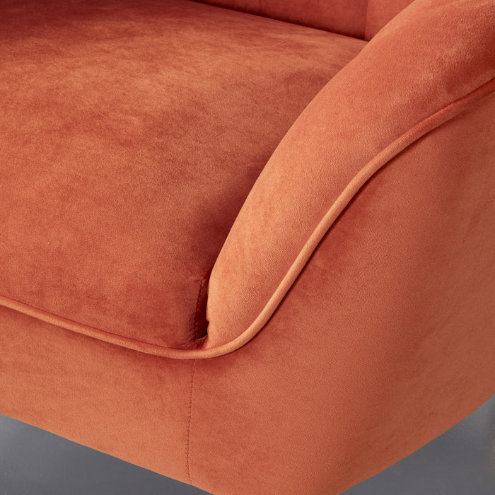 AUDREY - Burnt Orange Velvet Chair - Image 4