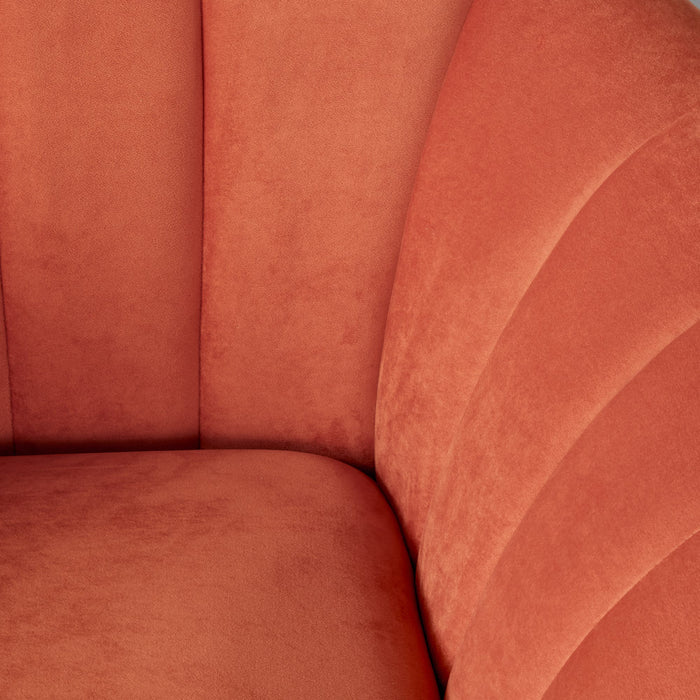 AUDREY - Burnt Orange Velvet Chair - Image 3