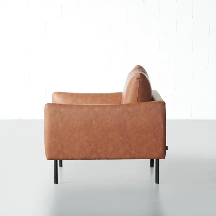 MAPLETON - Brown Vegan Leather Chair - Image 5