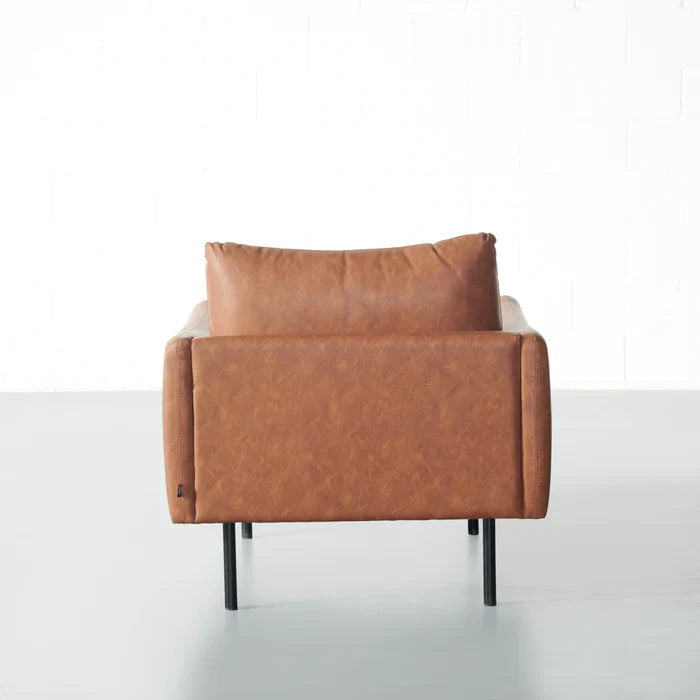 MAPLETON - Brown Vegan Leather Chair - Image 4