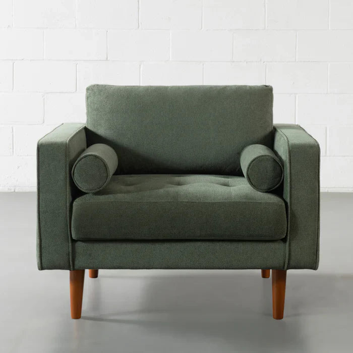 FONDA - Green Fabric Chair - Image 3