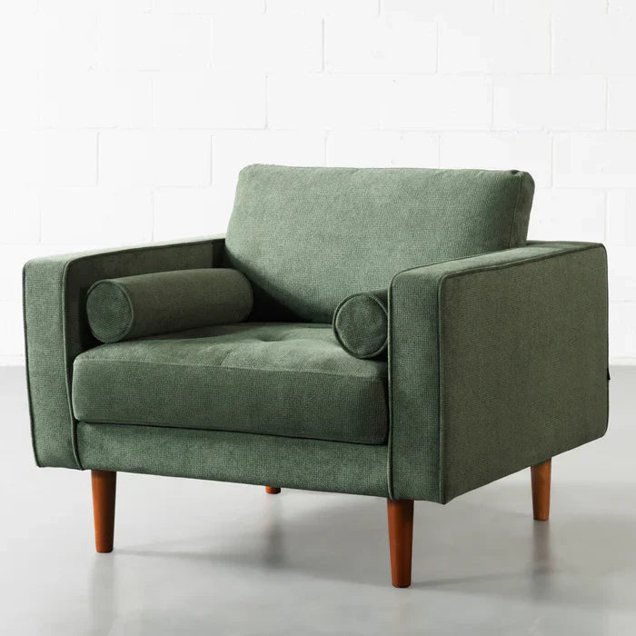 FONDA - Green Fabric Chair - Image 2