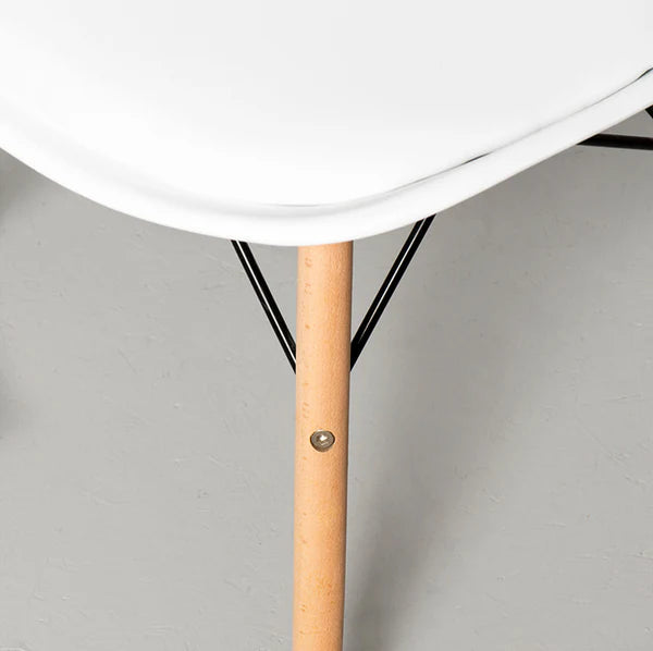 EIFFEL - White Leather Padded Side Chair - FINAL SALE - Image 7