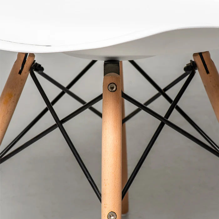 EIFFEL - White Leather Padded Side Chair - FINAL SALE - Image 6