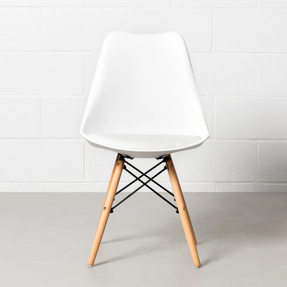 EIFFEL - White Leather Padded Side Chair - FINAL SALE - Image 4