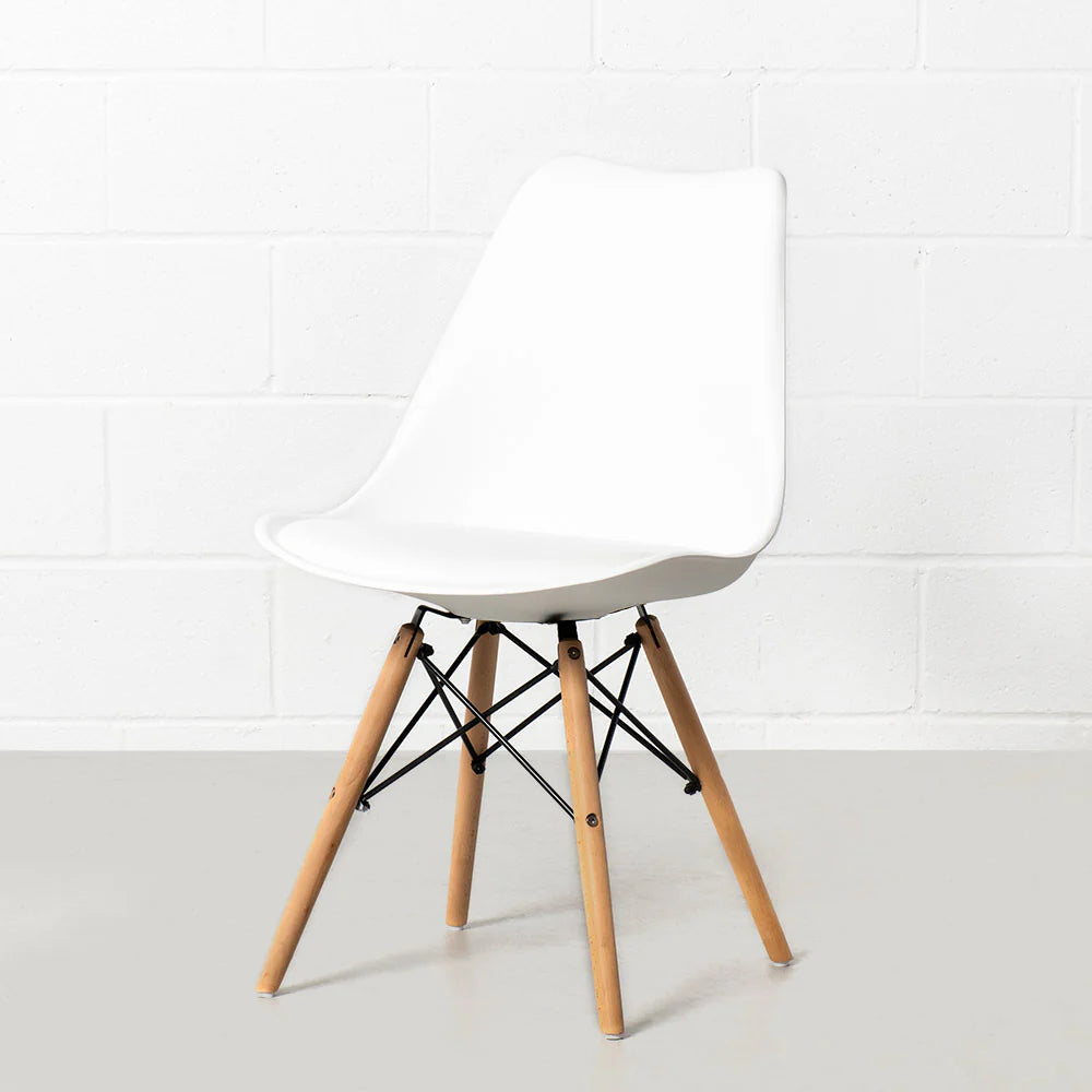 EIFFEL - White Leather Padded Side Chair - FINAL SALE - Image 5