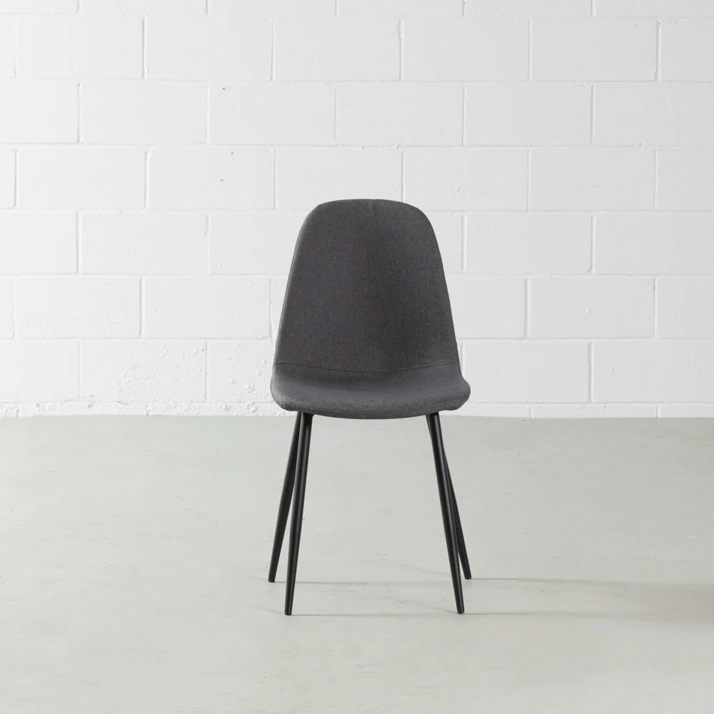 MILAN - Dark Grey Fabric Dining Chair - Image 4