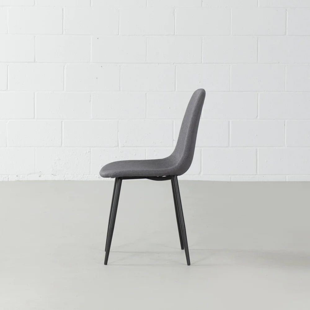MILAN - Dark Grey Fabric Dining Chair - Image 6