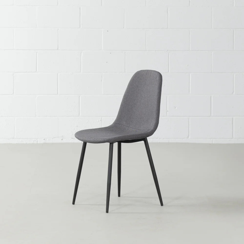 MILAN - Dark Grey Fabric Dining Chair - Image 5