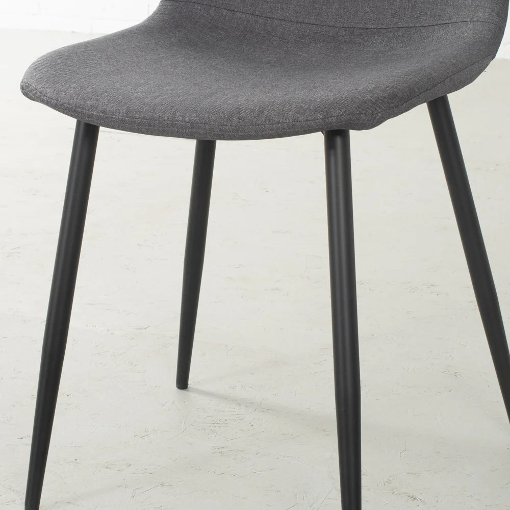 MILAN - Dark Grey Fabric Dining Chair - Image 3