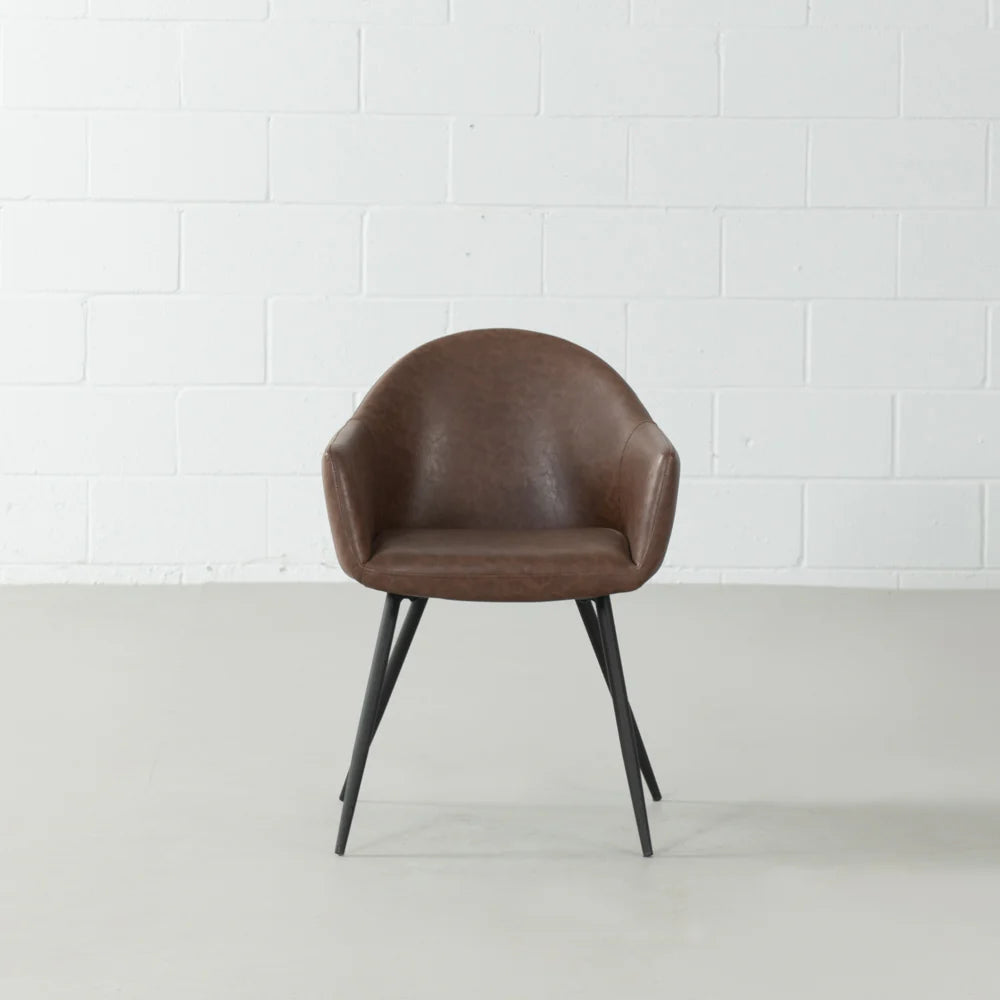MILAN - Brown Vintage Leather Armchair - Image 7