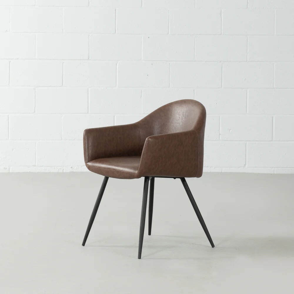MILAN - Brown Vintage Leather Armchair - Image 5