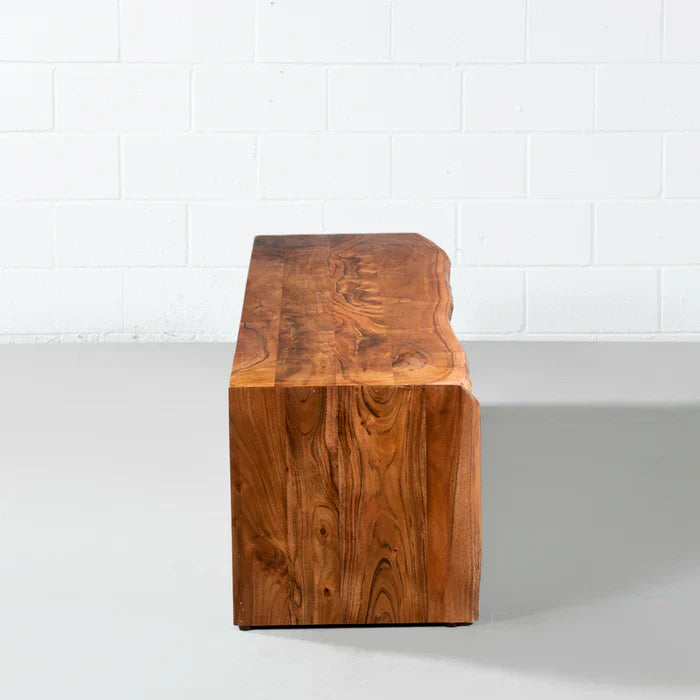 NASHVILLE - Modern Rustic Live Edge Acacia Wooden TV Unit (230cm) - Image 5