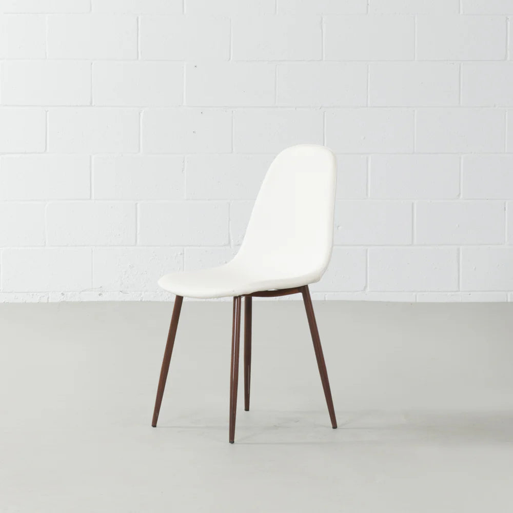 MILAN - White Leather Dining Chair - Image 5