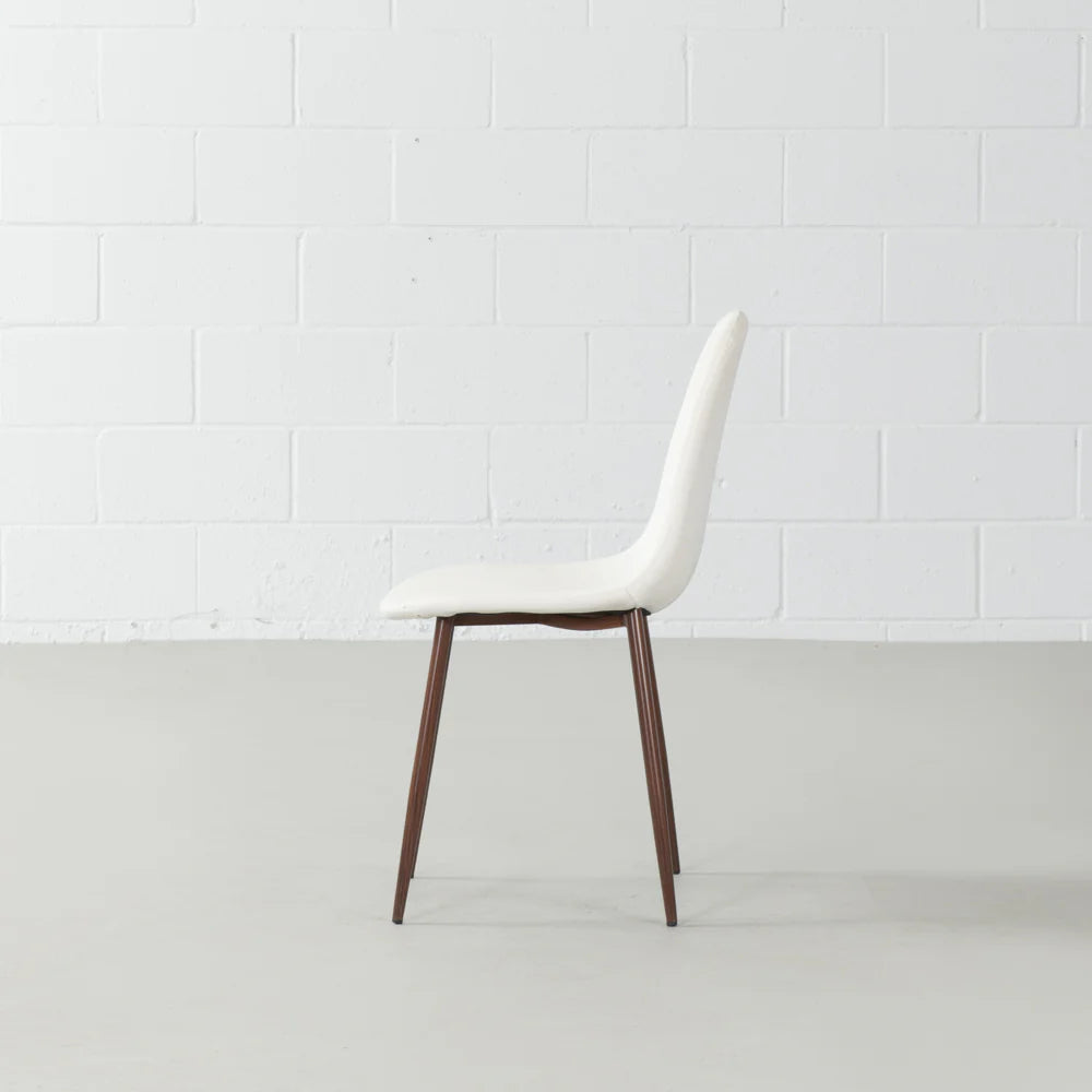 MILAN - White Leather Dining Chair - Image 7