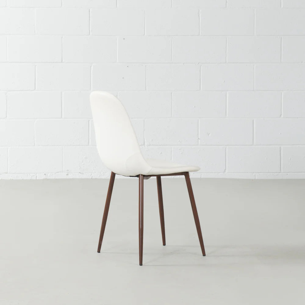 MILAN - White Leather Dining Chair - Image 4