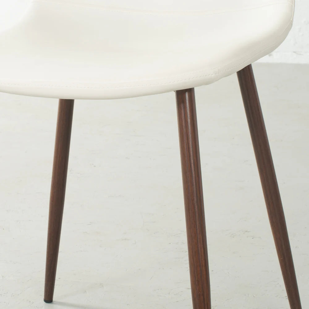 MILAN - White Leather Dining Chair - Image 3