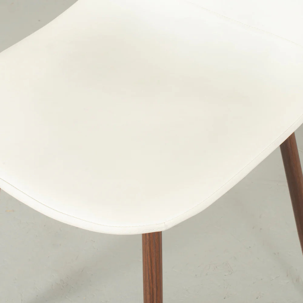 MILAN - White Leather Dining Chair - Image 8