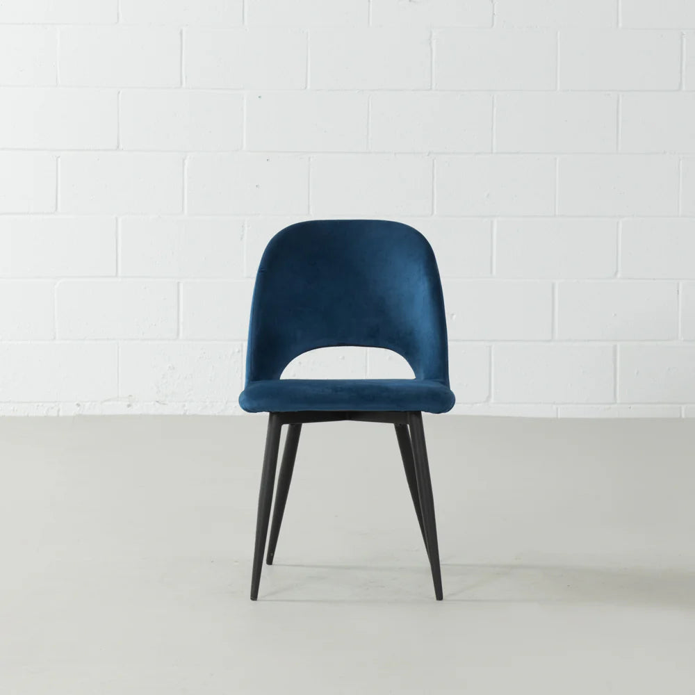WALTER - Blue Velvet Chair - Image 7