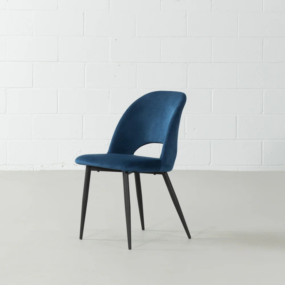 WALTER - Blue Velvet Chair - Image 5