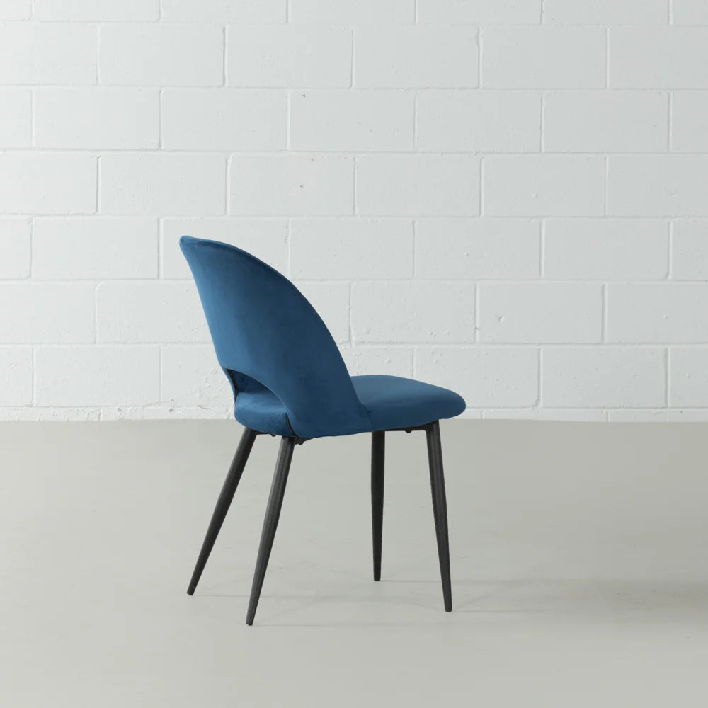 WALTER - Blue Velvet Chair - Image 4