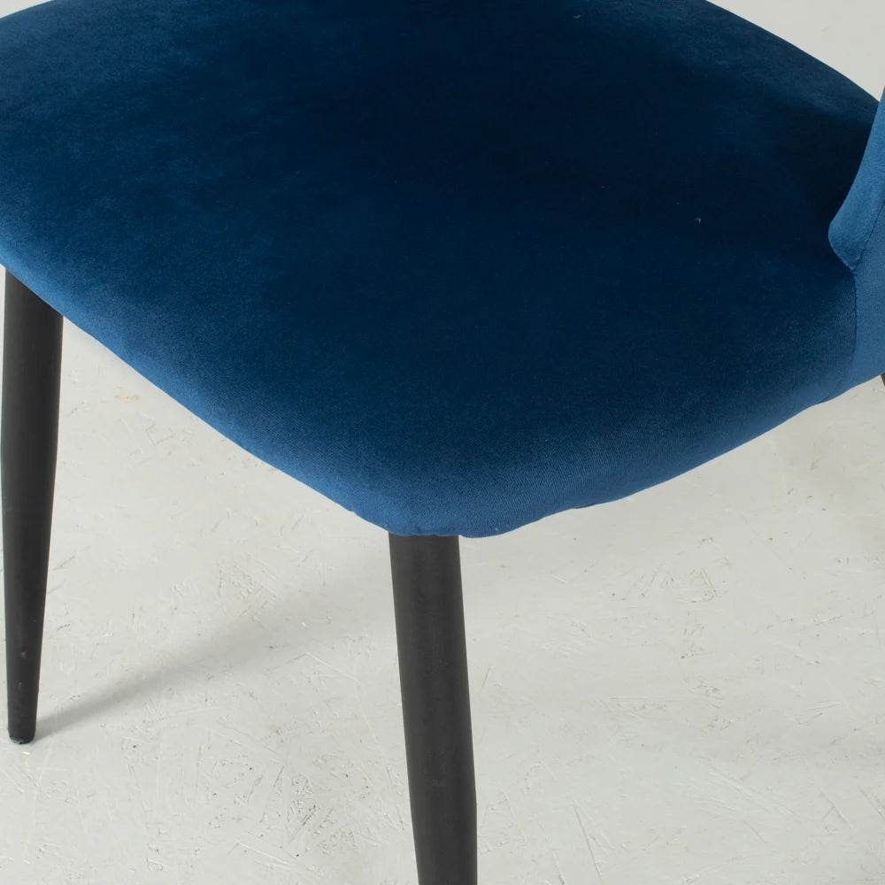 WALTER - Blue Velvet Chair - Image 2