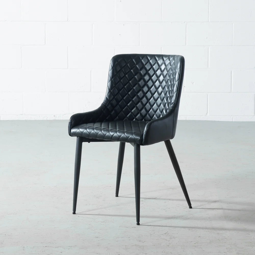 MATEO - Black Leather Chair - Image 3