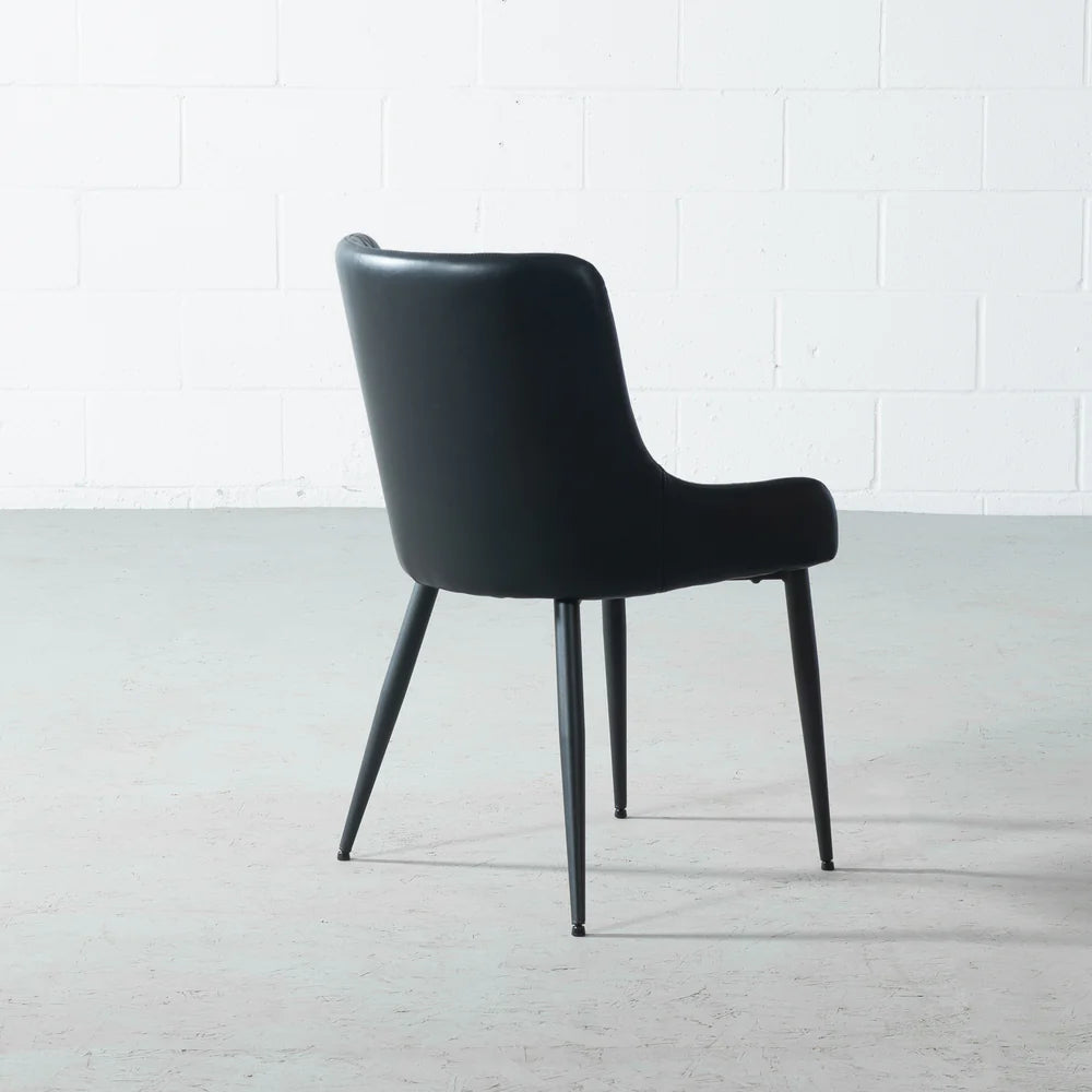 MATEO - Black Leather Chair - Image 5