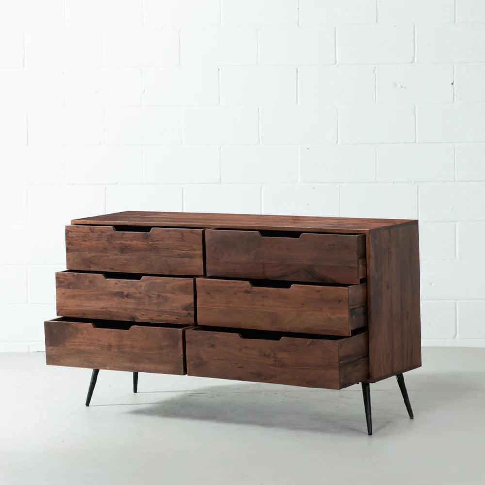 MADRID - Acacia 6-Drawer Dresser - Image 2