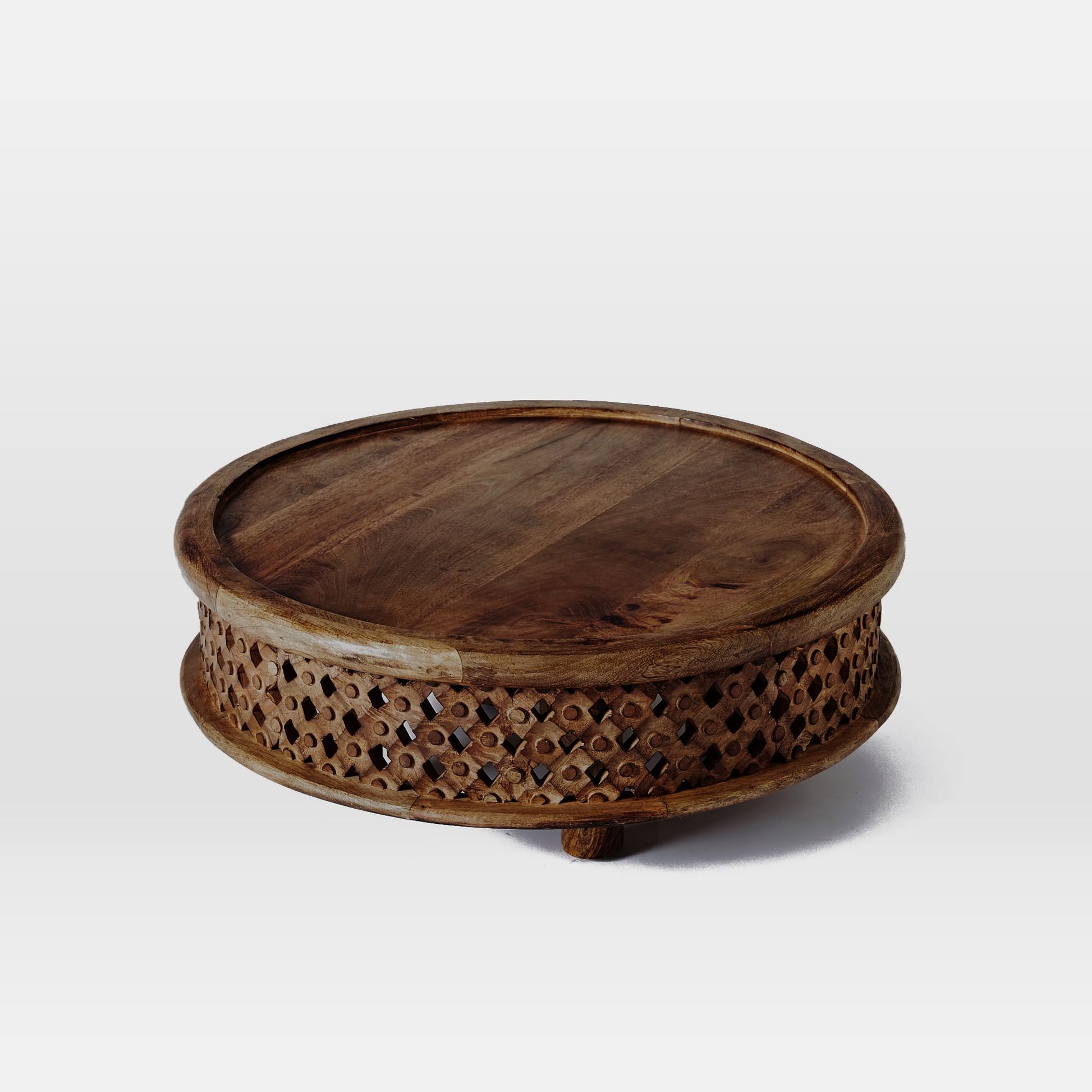 Chandler Carved Wood Coffee Table - Image 3
