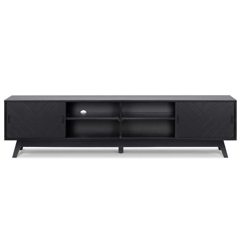 Black Quinn Acacia Solid Wood TV Stand - Image 3